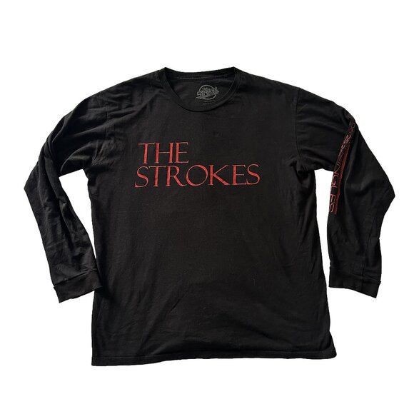 The Strokes 'The Singles Vol 01' Black & Red Graphic Long Sleeve Shirt Large - Picture 1 of 6